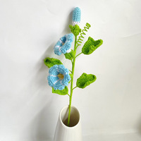 Fleurs de volubilis tricotées à la main sur mesure, options multicolores pour vase de maison, décoration de mariage, ornements finis