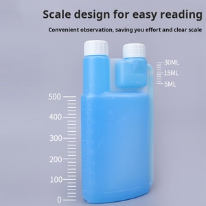 120ml 250ml 500ml 1000ml đôi cổ HDPE nhựa đôi cổ biện pháp đổ bettix chai kép buồng 16oz và quy mô - Product Image 4
