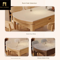 Table à manger rétractable carrée ou ronde de style nordique moderne, qualité supérieure, directement de l'usine, pour hôtels et appartements