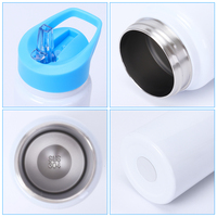 Botellas de Agua Infantiles con Aislamiento al Vacío de Doble Pared de Acero Inoxidable 304 de 480 ml, con Tapa Antiderrames, para Sublimación, con Inspección de Control de Calidad Completa