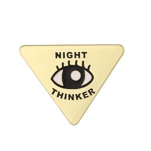 Fábrica Atacado Lapela Pin Triângulo Geométrico One-eye Acessórios Quirky Cílios Emblema De Metal Personalizado Esmalte Pinos - Product Image 2