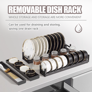 ตะกร้าอลูมิเนียมอัลลอย2ชั้นดีไซน์ทันสมัยทนทานกันน้ำดึงออกได้สำหรับเก็บของในห้องครัวที่มีประสิทธิภาพ - Product Image 3