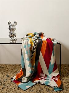 奢华多彩软友100% 棉针织浴室沙发旅行毛毯 - Product Image 4