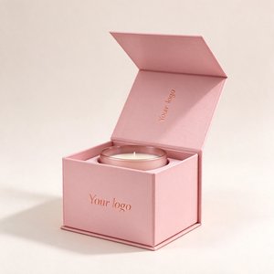 Boîte cadeau rigide à charnière magnétique inclinée personnalisée, luxe, logo en feuille d'or, boîte en papier rigide avec insert en mousse EVA pour bougie parfumée - Product Image 6