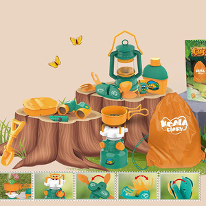 <span class=keywords><strong>Set</strong></span> da Campeggio per Bambini Soli, Giocattolo da Esterno in ABS per Ragazzi e Ragazze, Attrezzatura da Campeggio Giocattolo con Tenda - Product Image 4