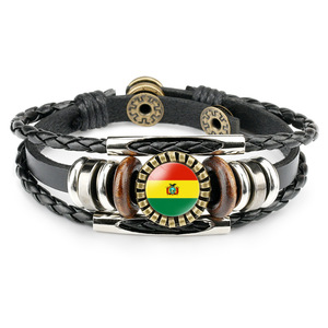 Custom Brazil National Flag Multi-Layer Retro Leather Bracelet Adjustable Drawstring <strong>South</strong> American Cultural Souvenir Jewelry - Product Image 6