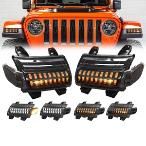 Lampu Sinyal Sisi Led Jeep Wrangler Jk Yj, Lampu Led Belakang Halo Universal, Lampu Sein Berkedip Cepat Keluar, Lampu Indikator Led Fender