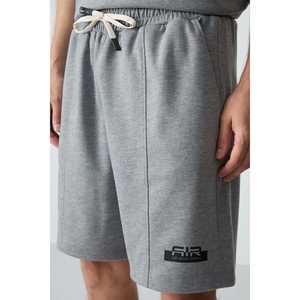Ensemble de shorts pour homme en coton gris mélangé, coupe ample, 85259 - Product Image 5