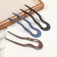 Fourchettes à cheveux en forme de U de 13cm pour femmes couleur unie mat surdimensionné queue de cheval épingle à cheveux Pc accessoires de cheveux pour femmes en forme de U