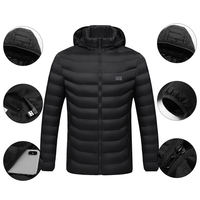 Xsunwing EN STOCK Veste chauffante électrique imperméable personnalisée 5V USB, veste d'hiver rembourrée en duvet pour homme