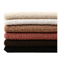 Tissu en molleton brossé tricoté 100 % polyester, super doux, respirant, séchage rapide, poids moyen, pour textile de maison, vêtements et literie