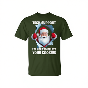 Tech Support Santa Elimina tus galletas de navegador Camiseta navideña - Product Image 2