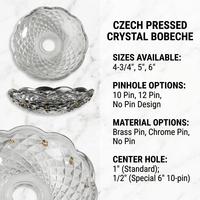 Bobeches de lustre en cristal avec broches dorées, bols en verre taillés à la machine de qualité supérieure, accessoires pour luminaires suspendus