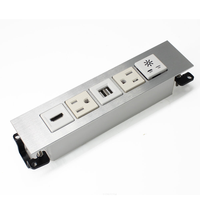 Chargeur rapide USB-C PD avec 2 prises US et interrupteur tactile, prise de table encastrée pour meubles de table