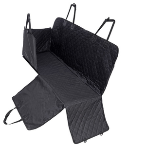 Funda Impermeable Acolchada para Asiento de Coche para Perros, Diseño a Rayas Azul Marino, Rosa y Gris, Rectangular, Protector de Asiento Trasero para Mascotas - Product Image 4