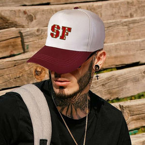 Four Seasons Dobby Sporty Hand Embroidery <b>Letter</b> Print Vintage Common Image 5 Panel Structured Custom Blank Rope Baseball Hat - Product Image 5