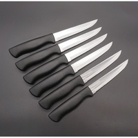 RUNWIN Ensemble de 6 couteaux à steak tranchants et dentelés pour la cuisine Logo personnalisable