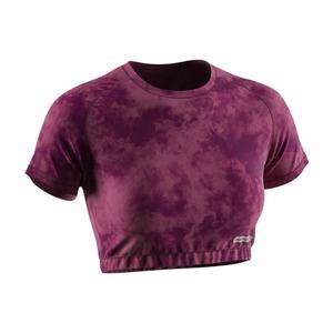 Camiseta de entrenamiento para proveedores, estilo urbano, para gimnasio, retro, personalizada, para hombre y mujer, top corto sin costuras de manga corta - Product Image 3