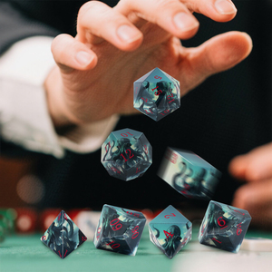 Dés à imprimer pour TRPG Dungeons&Dragons Jeu de table Polyédrique Résine DND <span class=keywords><strong>Dragon</strong></span> Octopus Dice Miniature 7 pièces - Product Image 5