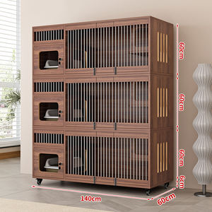 Cages à chats modernes en bois - Écologiques et économes en énergie. Meubles pour animaux de compagnie faciles à nettoyer. Convient aux chats et aux chiens. - Product Image 5