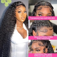 Peluca frontal de encaje completo HD 13x6 sin pegamento, cabello virgen brasileño rizado kinky, peluca frontal de encaje de cabello humano vietnamita sin procesar para mujer