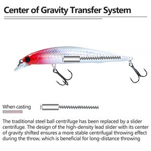 Leurre de pêche Minnow Jerkbait suspendu 70mm-105mm, 6.5g 9.5g 12g, avec système de transfert de poids pour lancer longue distance et action réaliste, pour la pêche au bar et à la truite - Product Image 3