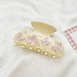 مشابك شعر أنيقة جديدة على شكل زهرة مرصعة بالأحجار الكريمة، مشابك فراشة وقلب يدوية الصنع للنساء، إكسسوارات شعر - Product Image 4