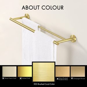 4 pezzi Set di ferramenta da bagno in ottone spazzolato in acciaio inox, doppio asciugamano <span class=keywords><strong>e</strong></span> <span class=keywords><strong>porta</strong></span> <span class=keywords><strong>carta</strong></span> <span class=keywords><strong>igienica</strong></span> con gancio portasciugamani - Product Image 2