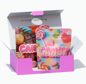 ถุงไมลาร์แบบตั้งได้ขนาด 3.5 กรัม 28 กรัม พร้อมกล่อง สำหรับขนมหวาน ขนมขบเคี้ยว แบบมีซิป พิมพ์โลโก้ได้ - Product Image 1