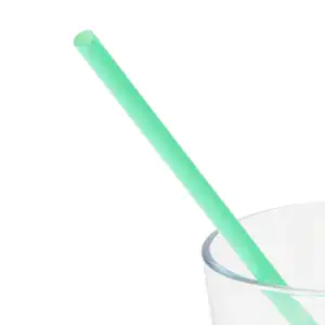 ECOLIFE Customize Colored 6 8 10 12mm Disposable Compostable Straight PLA Straws Biodegradable Plastic Straws for Boba Bubble M