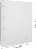 Carpeta de 4 anillas A4 transparente de PP suave con superficie mate para almacenamiento de sellos y troqueles, ideal para cuadernos recargables.