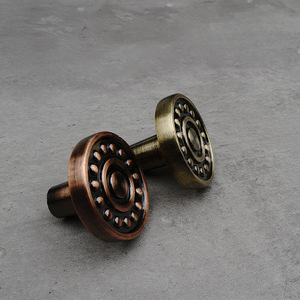Furniture Handle And <b>Knob</b> Round Zinc Alloy Cabinet <b>Door</b> Traditional Durable - Product Image 2