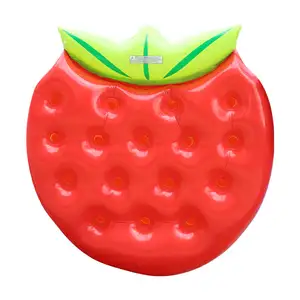 Flotteur <span class=keywords><strong>de</strong></span> piscine gonflable en PVC portable <span class=keywords><strong>de</strong></span> 142 cm en forme <span class=keywords><strong>de</strong></span> fraise, chaise longue aquatique pour adultes, <span class=keywords><strong>coussin</strong></span> d'air flottant pour les loisirs et les divertissements - Product Image 1