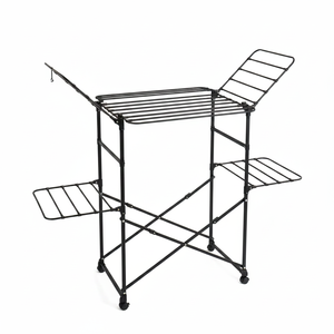 [HOME FRIEND] Tendedero Cuadrado Negro, tendedero cuadrado multinivel que ofrece una amplia área de secado con soporte estable y equilibrado - Product Image 2