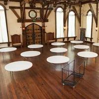 LIVRAISON AUX ÉTATS-UNIS Tables pliantes de banquet en gros 48" 60" 72" Tables pliantes rondes en plastique pour restaurants, événements et traiteur