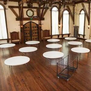 USA DELIVERY Wholesale <b>Folding</b> Banquet <b>Tables</b> 48" 60" 72"Commercial <b>Round</b> Plastic <b>Folding</b> <b>Tables</b> for Restaurants Events Catering - Product Image 6