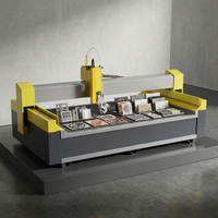 Machine de découpe au jet d'eau CNC, équipement de découpe du verre, commande par écran tactile pour verre teinté, verre feuilleté