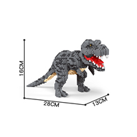 Jurassic Thief Dragon Tyrannosaurus Rex Double Ridgesaurus DIY Juguetes de Ensamblaje Micro Nano Bricks Sets de Bloques de Construcción Juguetes para Niños