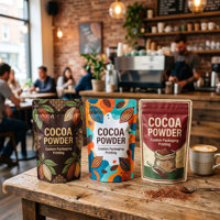Sachets personnalisés pour poudre de cacao, café et thé, avec logo imprimé, résistants à l'humidité, de qualité alimentaire, avec fermeture éclair, en plastique