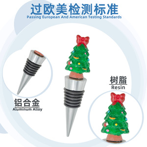 Christmas Wine Stopper Plastic Bottle Seal With Santa Snowman Tree Design For Holiday Gift - Product Image 5