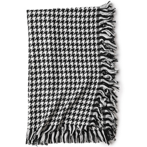 Bufanda de Lana de Lujo con Diseño de Pata de Gallo, Borlas en los Cuatro Lados, Larga y Cálida, Multifuncional, para Otoño e Invierno, para Mujer - Product Image 2