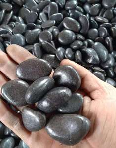 حصى من الحجر الطبيعي الأسود بنمط حديث عالي الجودة ، حصوه بيضاء للحديقة والفناء وتصميم الطريق - Product Image 1