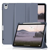 Beauté couleur unie couverture de haute qualité avec étui pour tablette porte-crayon droit pour ipad mini6 8.3 pouces