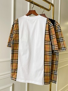 Camiseta de Verano 2026 para Hombre, Diseño a Cuadros, 100% Algodón, Estilo Casual Vintage Burberry, Manga Corta - Product Image 3