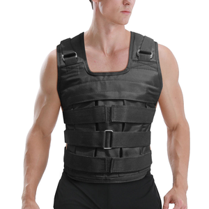 Gilet lesté d'entraînement extérieur réglable, capacité 1,0-50 kg, avec plaques d'acier et épaulettes rembourrées, pour entraînement de résistance et de sable, avec poids vides - Product Image 4