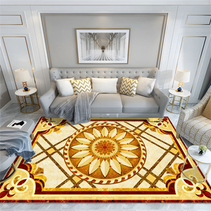 Tapis d'extérieur rectangulaire à motif floral, style traditionnel, résistant à l'eau, en polypropylène, à poils plats, pour usage domestique - Product Image 6