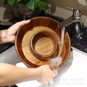 ถาดไม้อาคาเซียทำมือพร้อมชามจุ่มสำหรับเสิร์ฟในงานปาร์ตี้ - Product Image 2