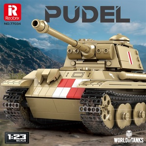 Reobrix World Tanks Série Officielle Sous Licence Pudel Modified Tiger Tank N°77034 969 Pièces Véhicules Jouet Éducatif Icône Polonaise - Product Image 4