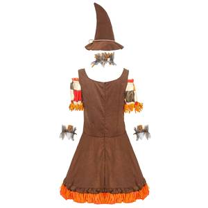 Costume d'Halloween de Clown, Sorcière ou Épouvantail pour Spectacle de Scène du Magicien d'Oz, Fête ou Cosplay - Product Image 4