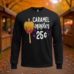 <b>Caramel</b> Apples 25 Cents Fall Festival Long Sleeve T-Shirt - Product Image 3